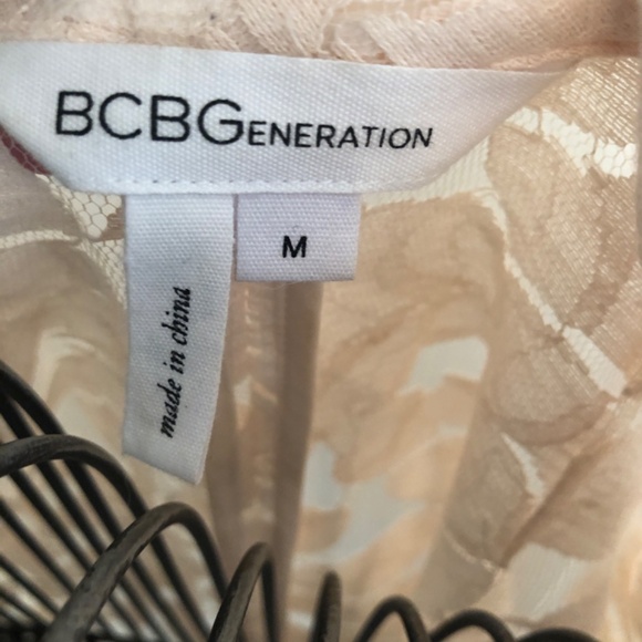 BCBG Coastal Feminine Pink Lace Cotton Jacket - Picture 3 of 4